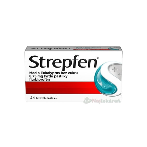 Strepfen med a eukalyptus bez cukru 24 pastilek