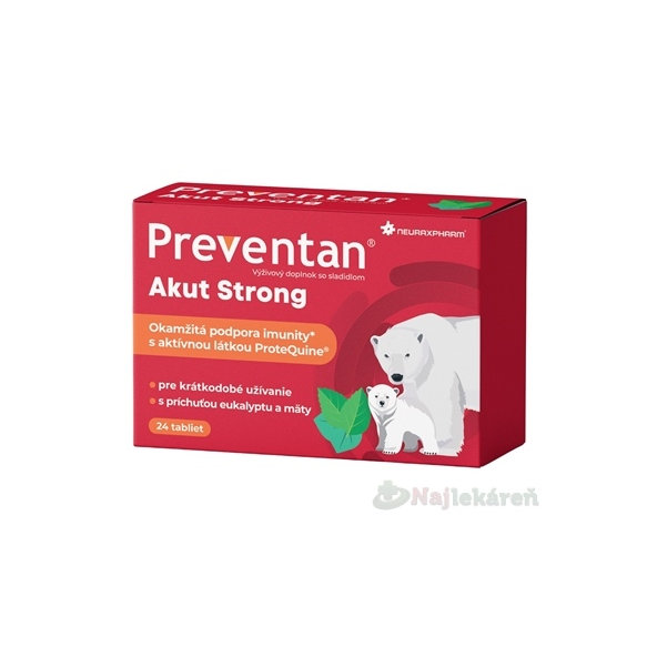 Preventan Akut Strong eukalyptus máta 24 tablet