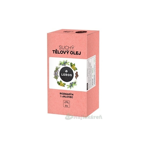Leros suchý tělový olej rozmarýn a jalovec 100 ml