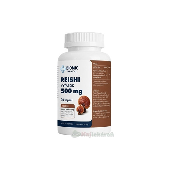 BIOMIC Reishi 500 mg 90 kapslí