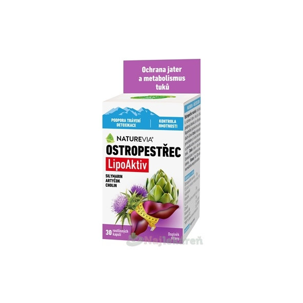 Naturevia Pestrec LipoAktiv 30 kapslí