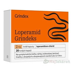 Loperamid Grindeks 2 mg 20 tvrdých tobolek