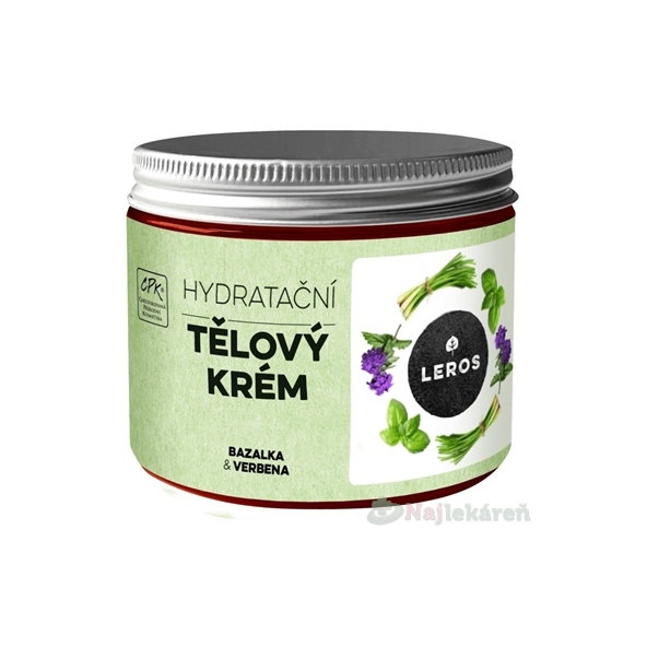 Leros tělový krém bazalka a verbena 200 ml