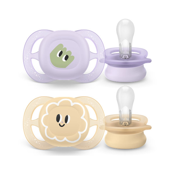 Philips AVENT Dudlík Ultra start s obrázkem holka 0-2 m 2 ks