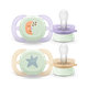 Philips AVENT Dudlík Ultra start s obrázkem noční holka 0-2 m 2 ks