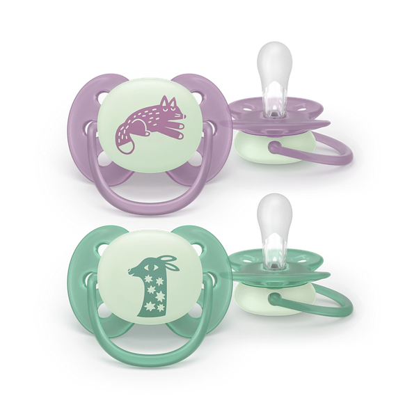 Philips AVENT Dudlík Ultra soft s obrázkem noční 6-18 m 2 ks