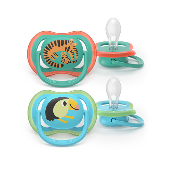 Philips AVENT Dudlík Ultra air s obrázkem 6-18 m modrý/zelený 2ks