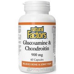 Natural Factors Glukozamín+Chondroitín 900 mg 60 kapslí