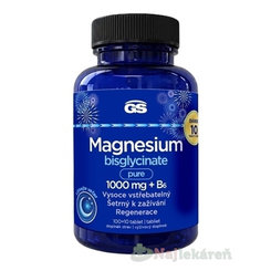 GS Magnesium bisglycinát pure 1000 mg + B6 Dárek 100 + 10 tablet