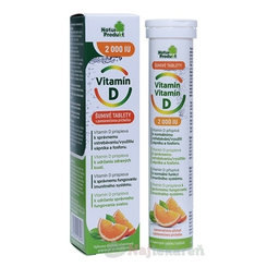 NaturProdukt Vitamín D 2000 IU pomeranč 20 ks