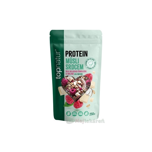 topnatur PROTEIN Müsli srdcem Bílá čokoláda & malina 250 g