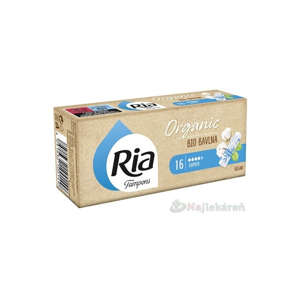Ria Tampons Organic Super tampony 16 ks