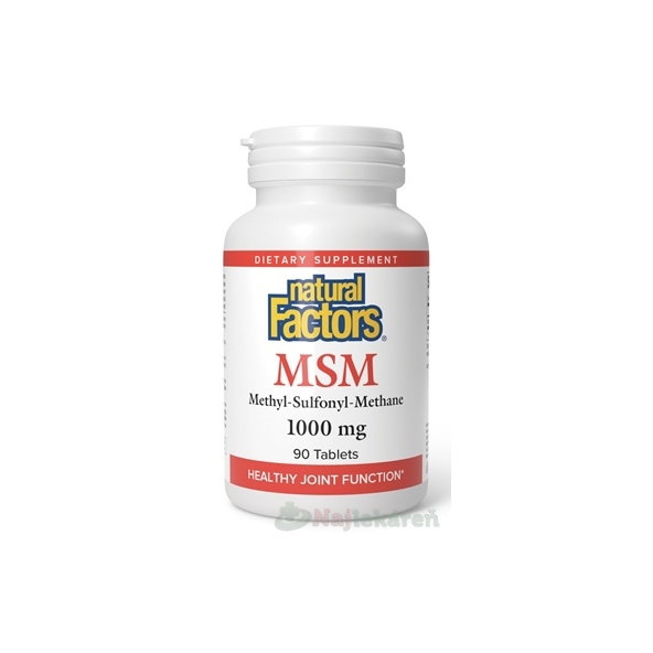 Natural Factors MSM 1000 mg 90 kapslí