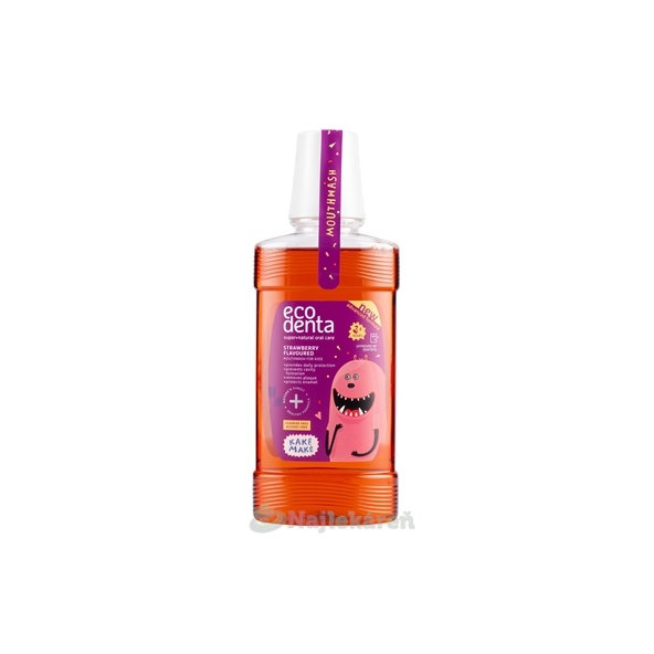 EcoDenta For Kids Strawberry Kaké Maké ústní voda 250 ml