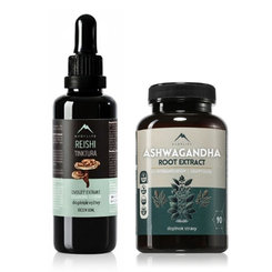 Hrotlife Klid a rovnováha Reishi 50 ml + Ashwagandha 90 kapslí