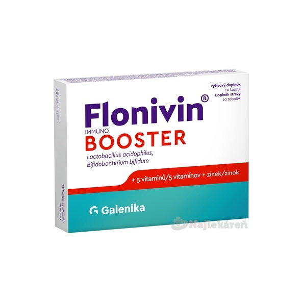 Flonivin Immuno Booster 5 vitaminů a zinek 10 kapslí