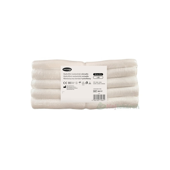 Hydrofilní neelastické obinadlo nesterilní 12 cm × 5 m 10 ks