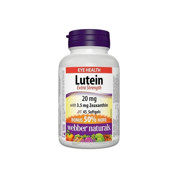 Webber Naturals Lutein 20 mg a zeaxanthin 45 kapslí