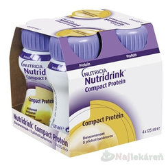 Nutridrink Compact Protein s banánovou příchutí 4 x 125 ml