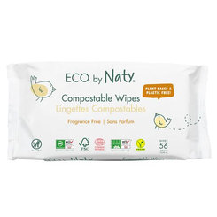 Eco by Naty vlhčené obrúsky neparfumované Sensitive Eco 56 ks