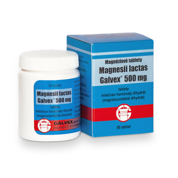 GALVEX magnéziové tablety 500 mg 50 ks