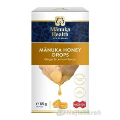 Manuka Health Manuka Honey drops pastilky zázvor citron 15 ks