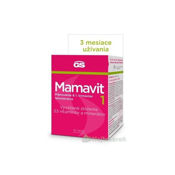GS Mamavit 1 Plánování a 1. trimestr 90 tablet