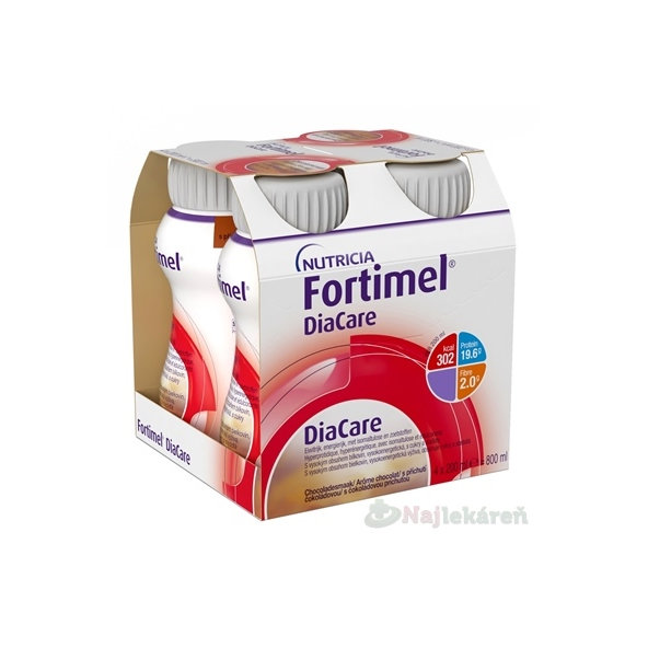 Fortimel DiaCare s čokoládovou příchutí 4 × 200 ml