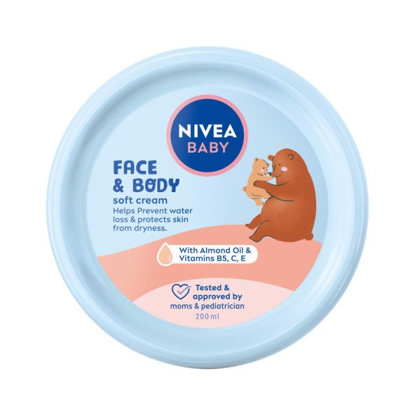NIVEA BABY Soft krém na tvář a tělo 200 ml
