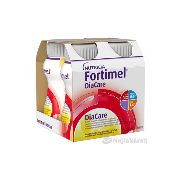 Fortimel DiaCare s vanilkovou příchutí 4 × 200 ml