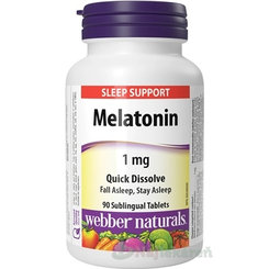 Webber Naturals Melatonin 1 mg podjazykové tablety 90 ks