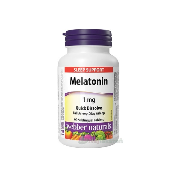 Webber Naturals Melatonin 1 mg podjazykové tablety 90 ks