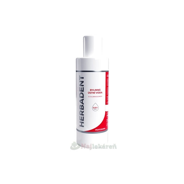 Herbadent Professional bylinná ústní voda s chlorhexidinem 0,12 % 240 ml