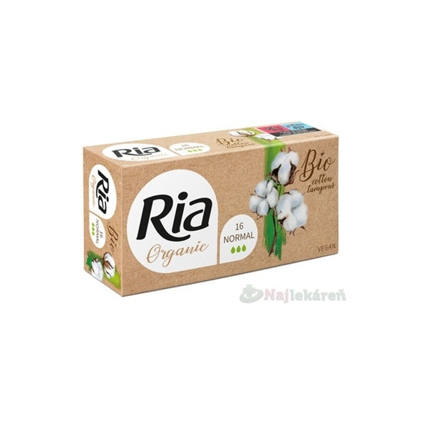 Ria Organic tampony Normal hygienické tampony 16 ks