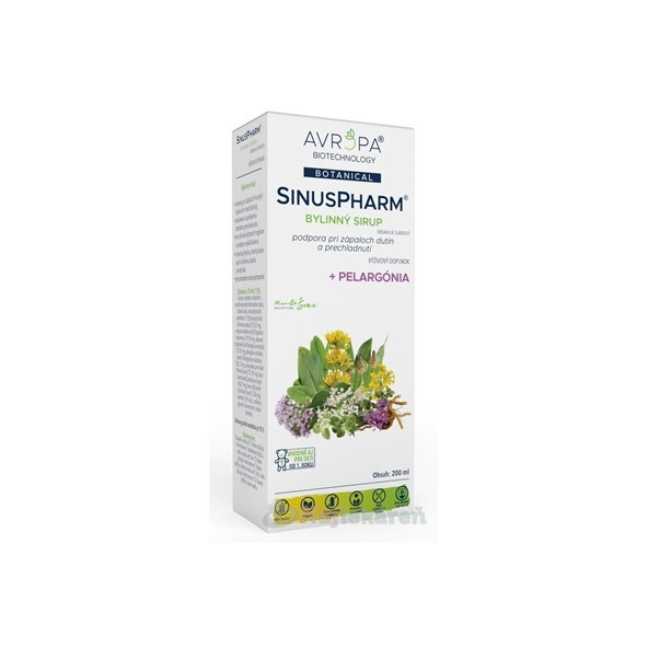 Avropa SinusPharm bylinný sirup 200 ml
