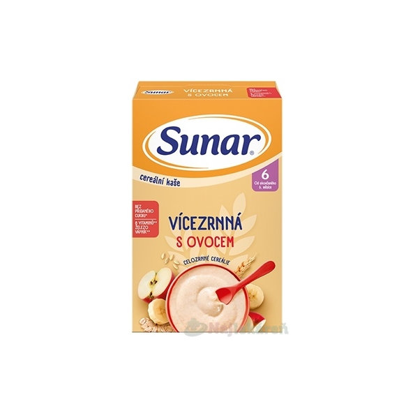 Sunar kaše vícezrnná s ovocem 6m+ 210 g