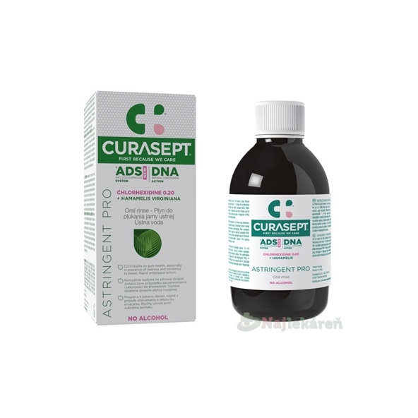 Curasept ADS DNA Astringent Pro ústní voda 0,20 % 200 ml