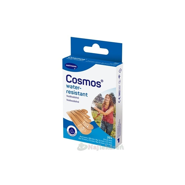 Cosmos voděodolné náplasti 5 velikostí 20 ks