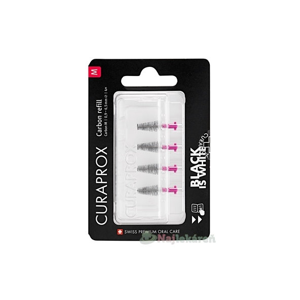 Curaprox CPS Black Is White mezizubní kartáčky velikost M 4 ks