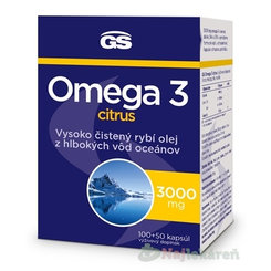 GS Omega 3 citrus 2023 100 + 50 kapslí