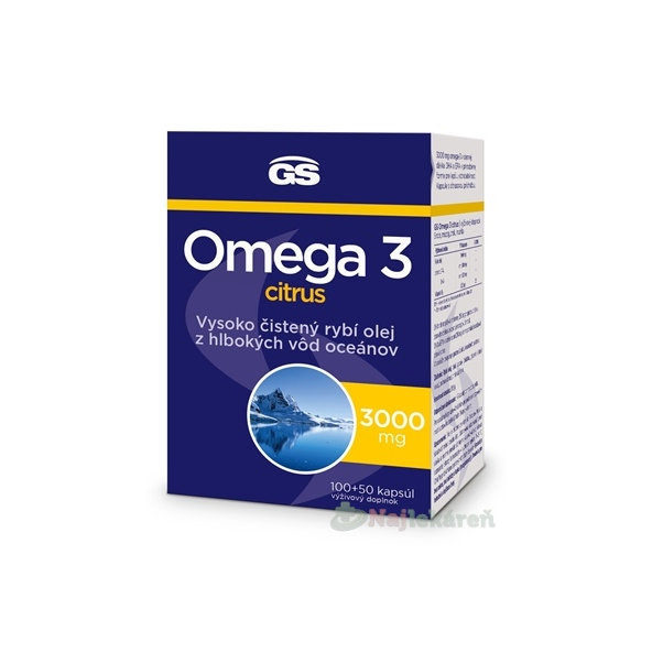 GS Omega 3 citrus 2023 100 + 50 kapslí