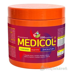 MEDICOL Plus vláknina + enzymy + živé kultury 220 kapslí