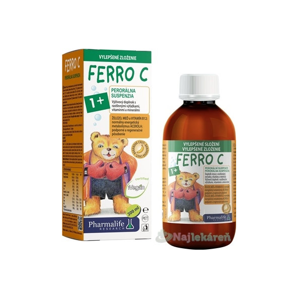 Pharmalife Ferro C 1+ banánová příchuť 200 ml