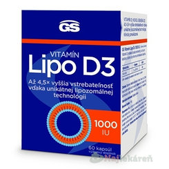 GS Vitamin Lipo D3 1000 IU 60 kapslí