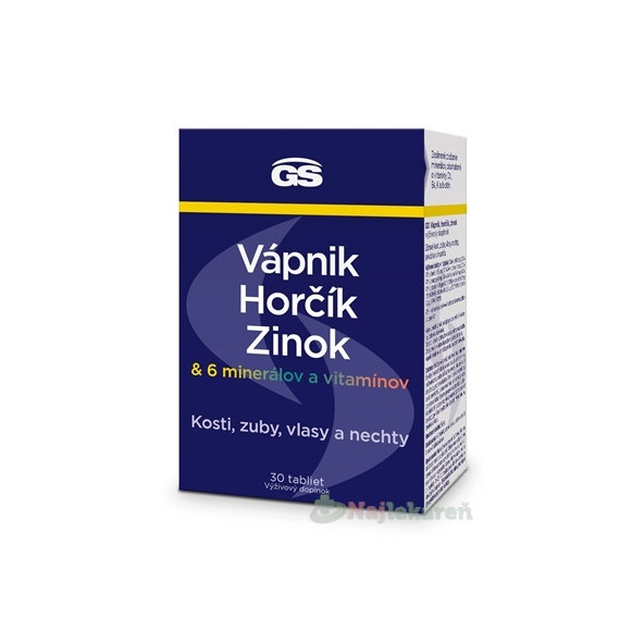 GS Vápník Hořčík Zinek 30 tablet