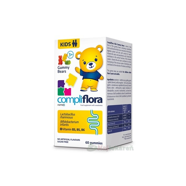 Compliflora Kids želatinoví medvídci 60 želé bonbonů