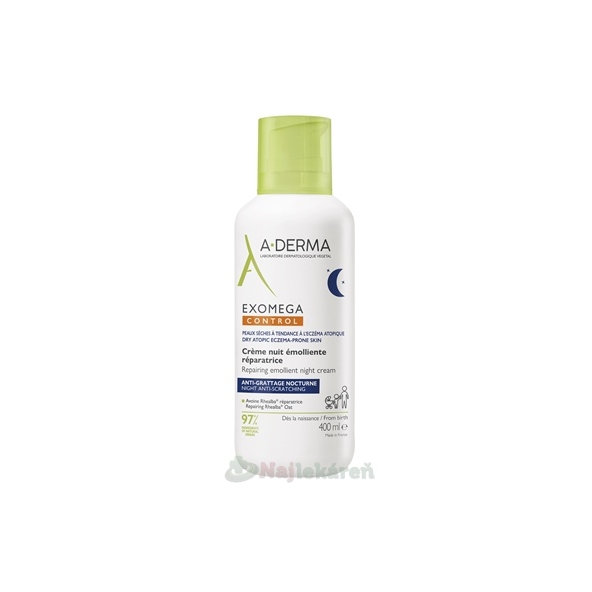 A-DERMA Exomega Control noční krém na atopickou pokožku 400 ml