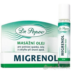 DR. POPOV Migrenol masážní olej roll-on 10 ml