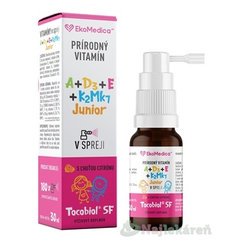 EkoMedica SK Přírodní Vitamín A, E, D3, K2MK7 Junior sprej citron 30 ml