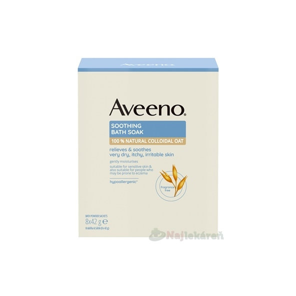 Aveeno Soothing zklidňující ovesná koupel sáčky 8x42 g